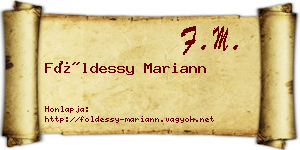 Földessy Mariann névjegykártya