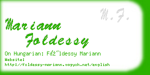 mariann foldessy business card